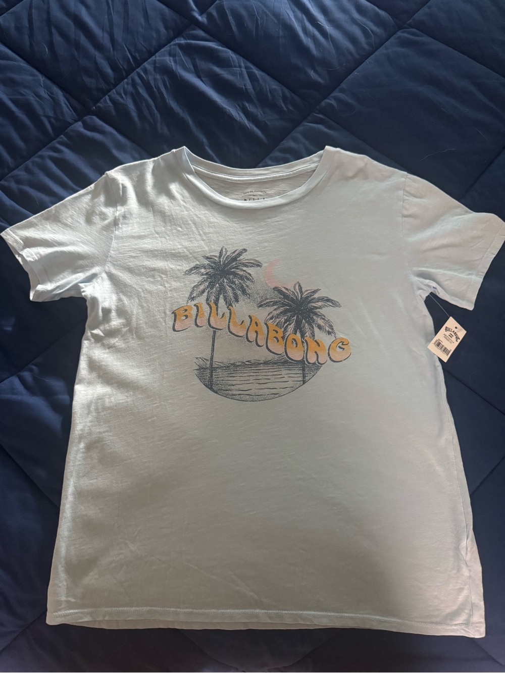 Billabong Women’s Light Blue Palm Graphic Tee